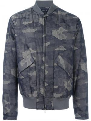Куртка-бомбер с камуфляжным принтом Helmut Lang. Цвет: зелёный