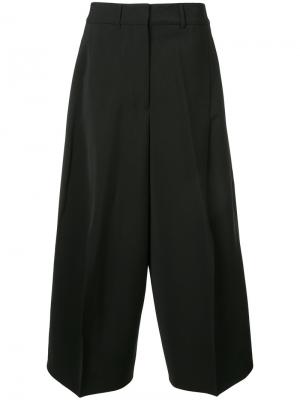 Укороченные брюки-палаццо Jil Sander. Цвет: чёрный