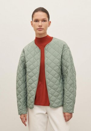Куртка утепленная Finn Flare. Цвет: зеленый