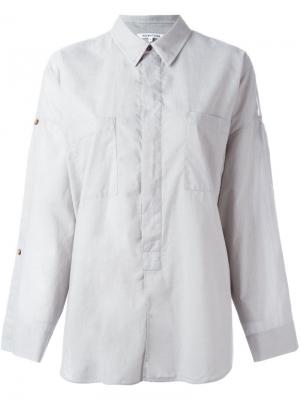 Классическая рубашка Helmut Lang. Цвет: серый