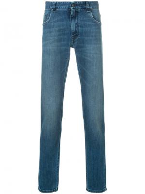 Прямые джинсы Fendi. Цвет: синий