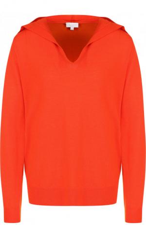 Шерстяной пуловер с капюшоном Escada Sport. Цвет: оранжевый