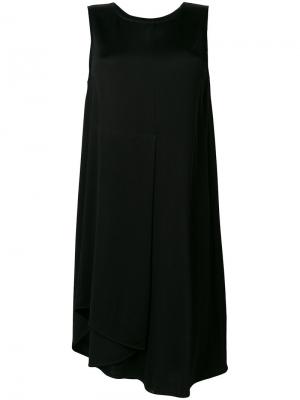 Асимметричное платье миди Mm6 Maison Margiela. Цвет: чёрный