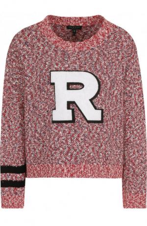 Вязаный пуловер свободного кроя с круглым вырезом Rag&Bone. Цвет: красный