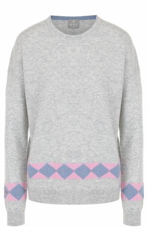 Кашемировый пуловер со спущенным рукавом FTC. Цвет: серый