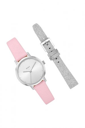 Наручные часы, сменый браслет D K N Y. Цвет: розовый