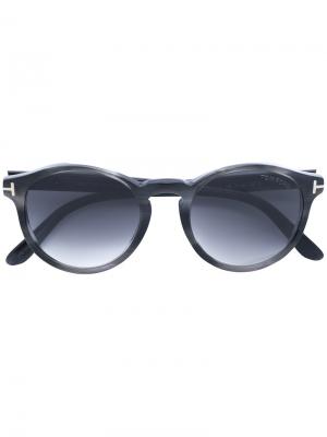 Солнцезащитные очки в круглой оправе Tom Ford Eyewear. Цвет: серый