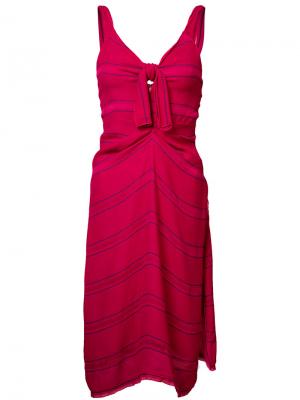 Платье в тонкую полоску Proenza Schouler. Цвет: розовый и фиолетовый