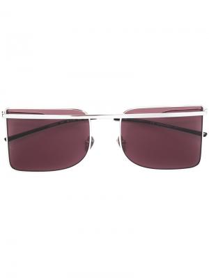 Солнцезащитные очки в квадратной оправе Calvin Klein 205W39nyc. Цвет: металлический