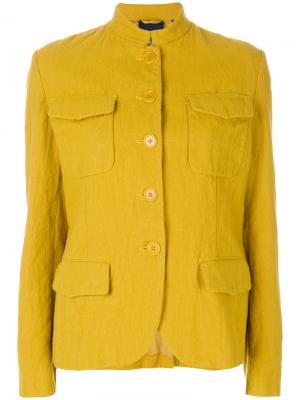Куртка Americana с воротником-мандарин Aspesi. Цвет: жёлтый и оранжевый
