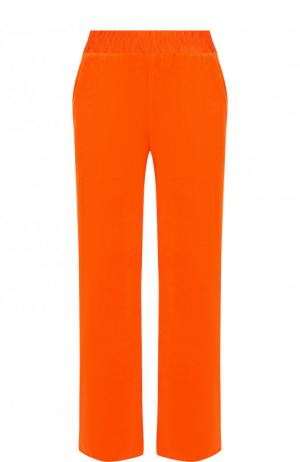 Хлопковые брюки прямого кроя с эластичным поясом Escada Sport. Цвет: оранжевый