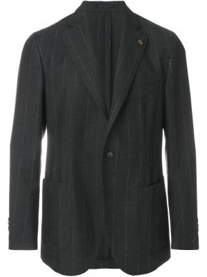 Классический пиджак с застежкой на две пуговицы Gabriele Pasini. Цвет: серый