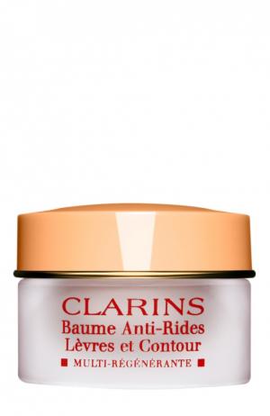 Укрепляющий и регенерирующий бальзам для губ Baume Anti-rides Levres & Contour Clarins. Цвет: бесцветный