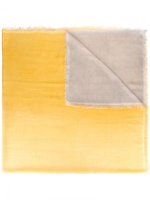 Тканый шарф с контрастными панелями Faliero Sarti. Цвет: жёлтый и оранжевый