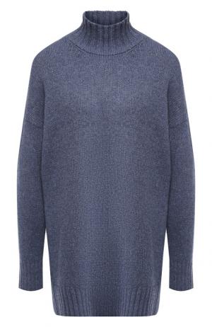 Удлиненный кашемировый пуловер с высоким воротником Pringle Of Scotland. Цвет: синий