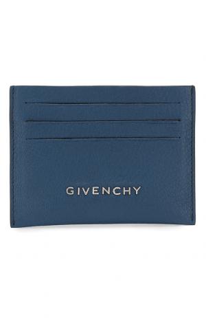Кожаный футляр для кредитных карт Givenchy. Цвет: темно-синий