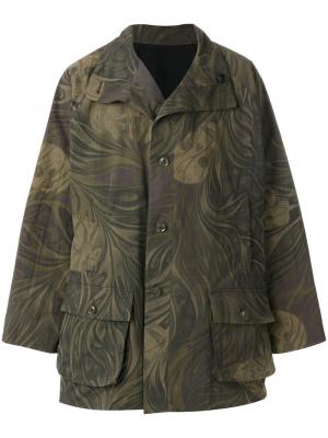 Пальто с накладными карманами Yohji Yamamoto. Цвет: зелёный