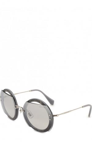 Солнцезащитные очки Miu. Цвет: серый