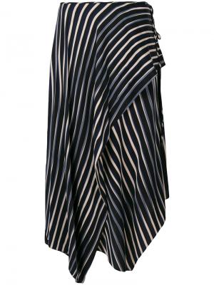 Драпированная асимметричная юбка Dvf Diane Von Furstenberg. Цвет: многоцветный
