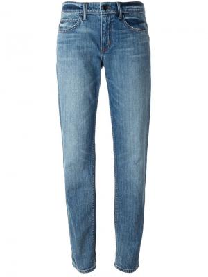 Выбеленные джинсы-бойфренды Helmut Lang. Цвет: синий