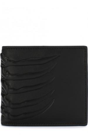 Кожаное портмоне с отделениями для кредитных карт Alexander McQueen. Цвет: черный