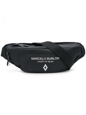 Поясная сумка с логотипом Marcelo Burlon County Of Milan. Цвет: чёрный