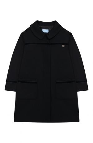 Шерстяное пальто Lanvin. Цвет: синий