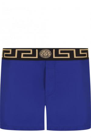 Плавки-шорты с широкой резинкой Versace. Цвет: синий