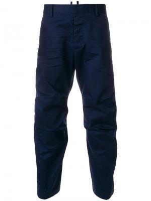 Укороченные брюки-чинос Dsquared2. Цвет: синий