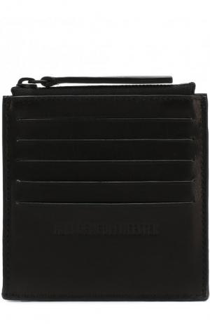 Кожаный футляр для кредитных карт с отделением на молнии Ann Demeulemeester. Цвет: черный