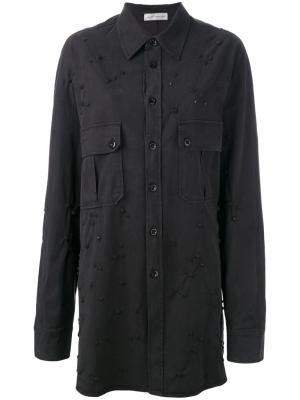 Декорированная куртка рубашечного типа Faith Connexion. Цвет: чёрный