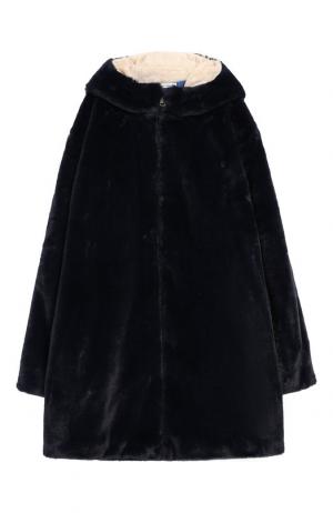 Пальто с декоративным капюшоном Dolce & Gabbana. Цвет: темно-синий