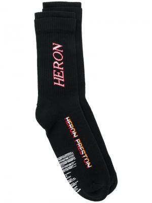 Носки с логотипом Heron Preston. Цвет: чёрный