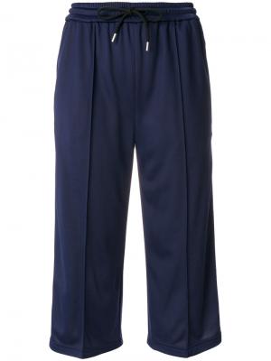 Укороченные брюки на шнурке MSGM. Цвет: синий