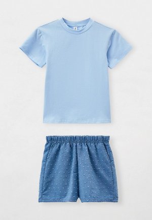 Футболка и шорты Prime Baby. Цвет: голубой