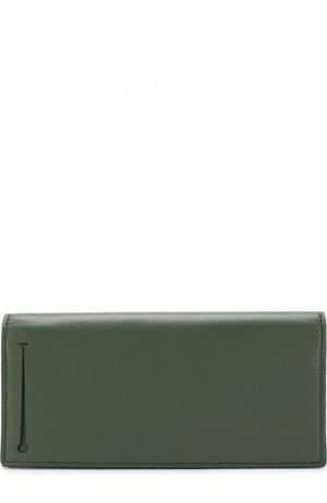 Кожаный бумажник с отделениями для кредитных карт и монет Ermenegildo Zegna. Цвет: зеленый