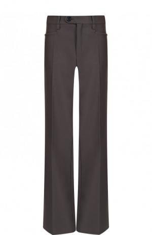 Расклешенные шерстяные брюки со стрелками Chloé. Цвет: серый