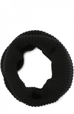 Вязаный шарф-хомут из кашемира Inverni. Цвет: черный