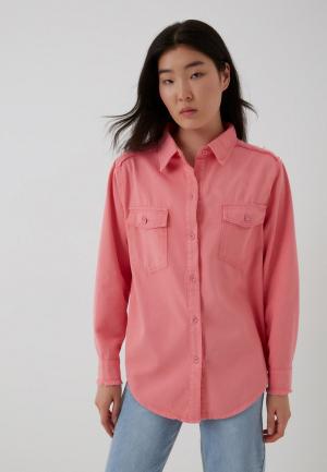 Рубашка джинсовая Izabella. Цвет: розовый