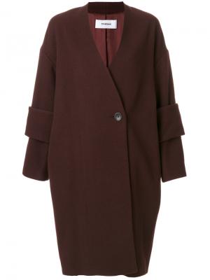 Пальто с двойными манжетами Chalayan. Цвет: коричневый