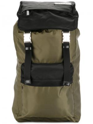Двухцветный рюкзак Marni. Цвет: зелёный