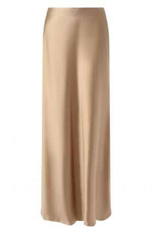Однотонная юбка из вискозы Zimmermann. Цвет: светло-бежевый