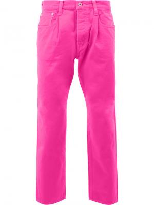 Прямые брюки Ganryu Comme Des Garcons. Цвет: розовый и фиолетовый