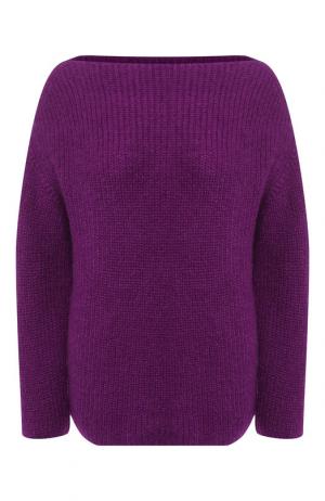Однотонный вязаный пуловер Forte_forte. Цвет: фиолетовый