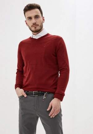 Пуловер Old Seams. Цвет: бордовый