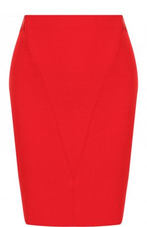 Однотонная мини-юбка на молнии Givenchy. Цвет: красный