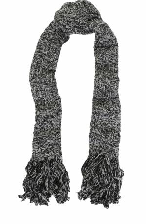 Вязанный шарф с бахромой M Missoni. Цвет: черно-белый