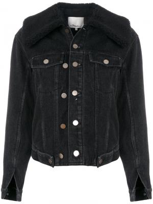 Джинсовая куртка с цигейкой 3.1 Phillip Lim. Цвет: чёрный