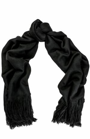 Кашемировый шарф с бахромой Isabel Marant. Цвет: черный