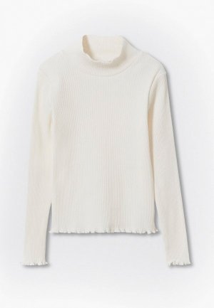 Водолазка Mango Kids. Цвет: белый